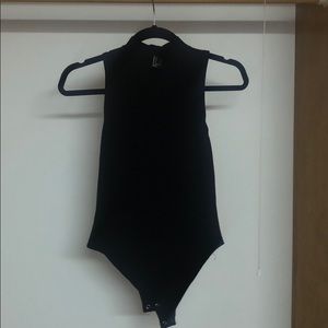 Black high neck bodysuit